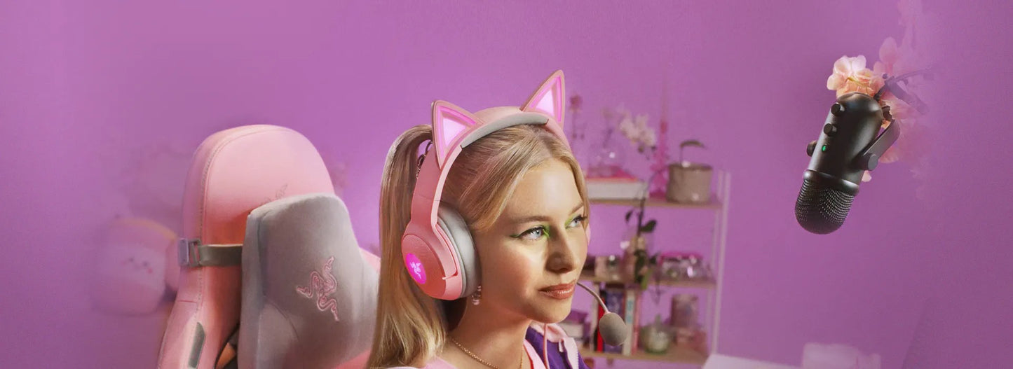 Razer Kraken Kitty V2 有線電競遊戲耳機 (平行進口)