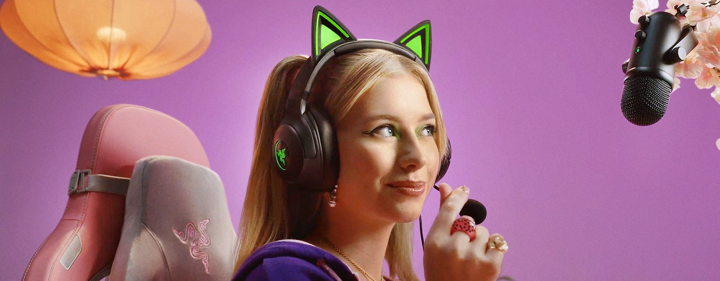 Razer Kraken Kitty V2 有線電競遊戲耳機 (平行進口)