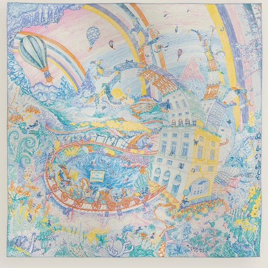 Hermes les folies du faubourg scarf 90 (Brand New)